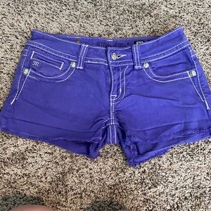 Miss Me Low Rise Shorts purple